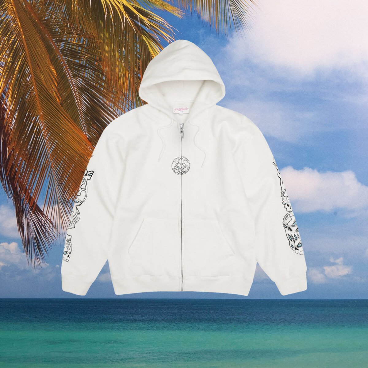 Yardsale - Bullseye Zip Hoodie - White