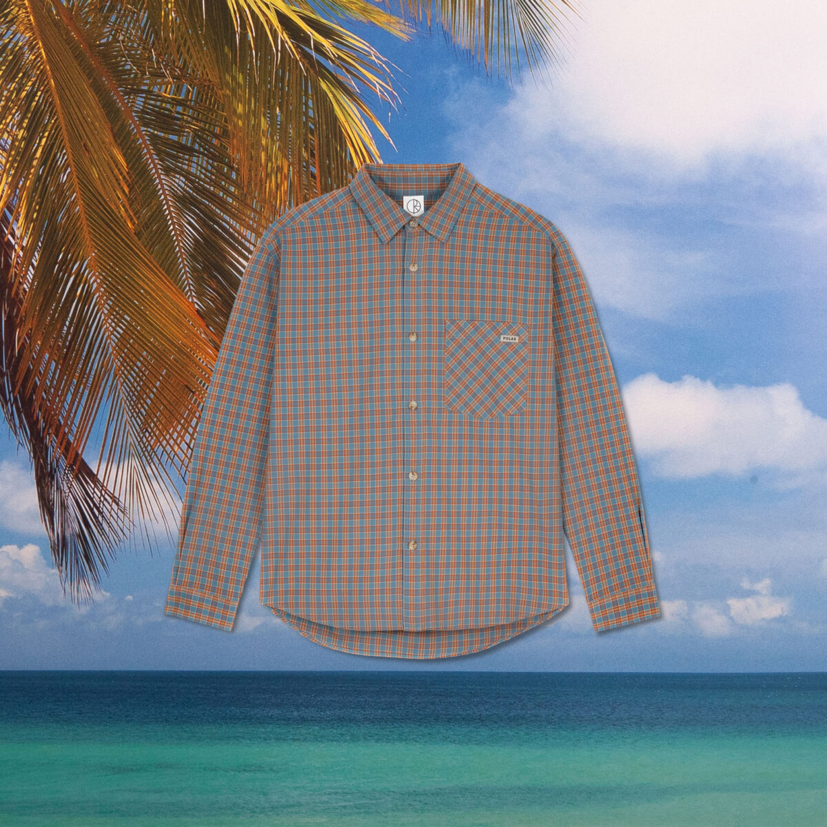 美品 POLAR SKATE Mitch Flannel L/S Shirt Mitchell LS Shirt | Shadow Check - Blue – Polar Skate Co.