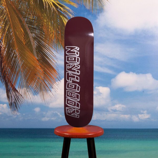 Robotron Skateboards - Boring Graphic Brogundy Deck - 8.3 / 8.5