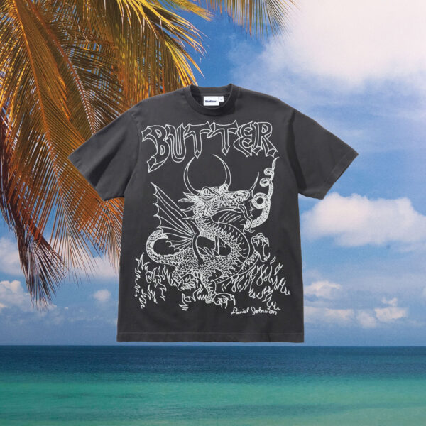 Butter Goods - Daniel Johnston "Dragon" T-Shirt - Washed Black