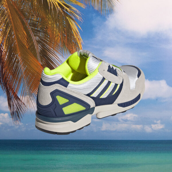 adidas - ZX 8000 - White / Dark Blue / Grey at SooHotRightNow