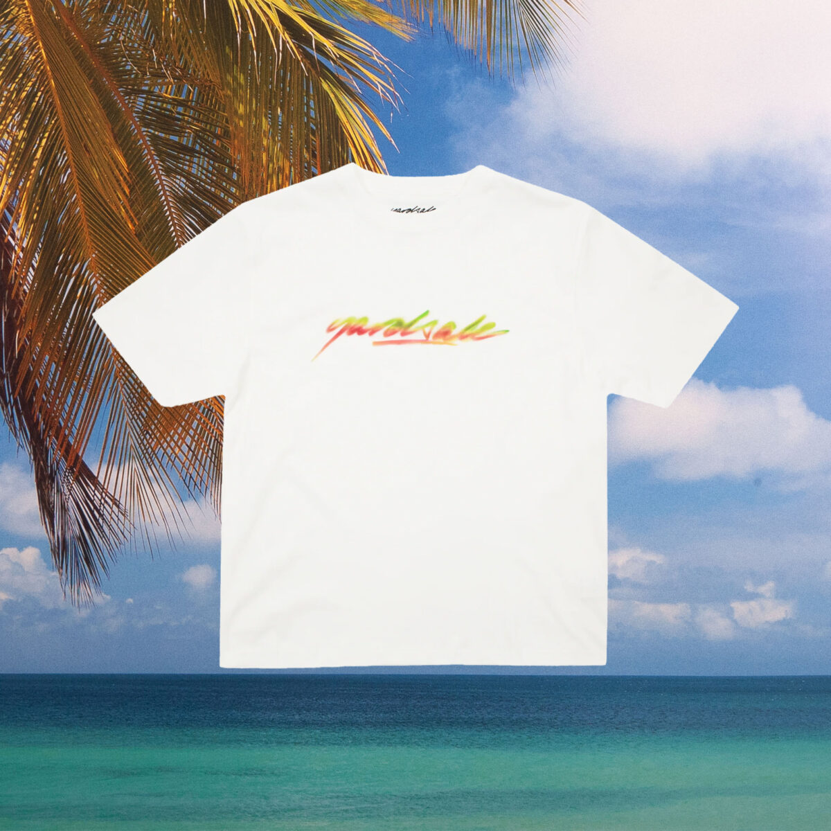 Yardsale - Script Spray T-Shirt - White