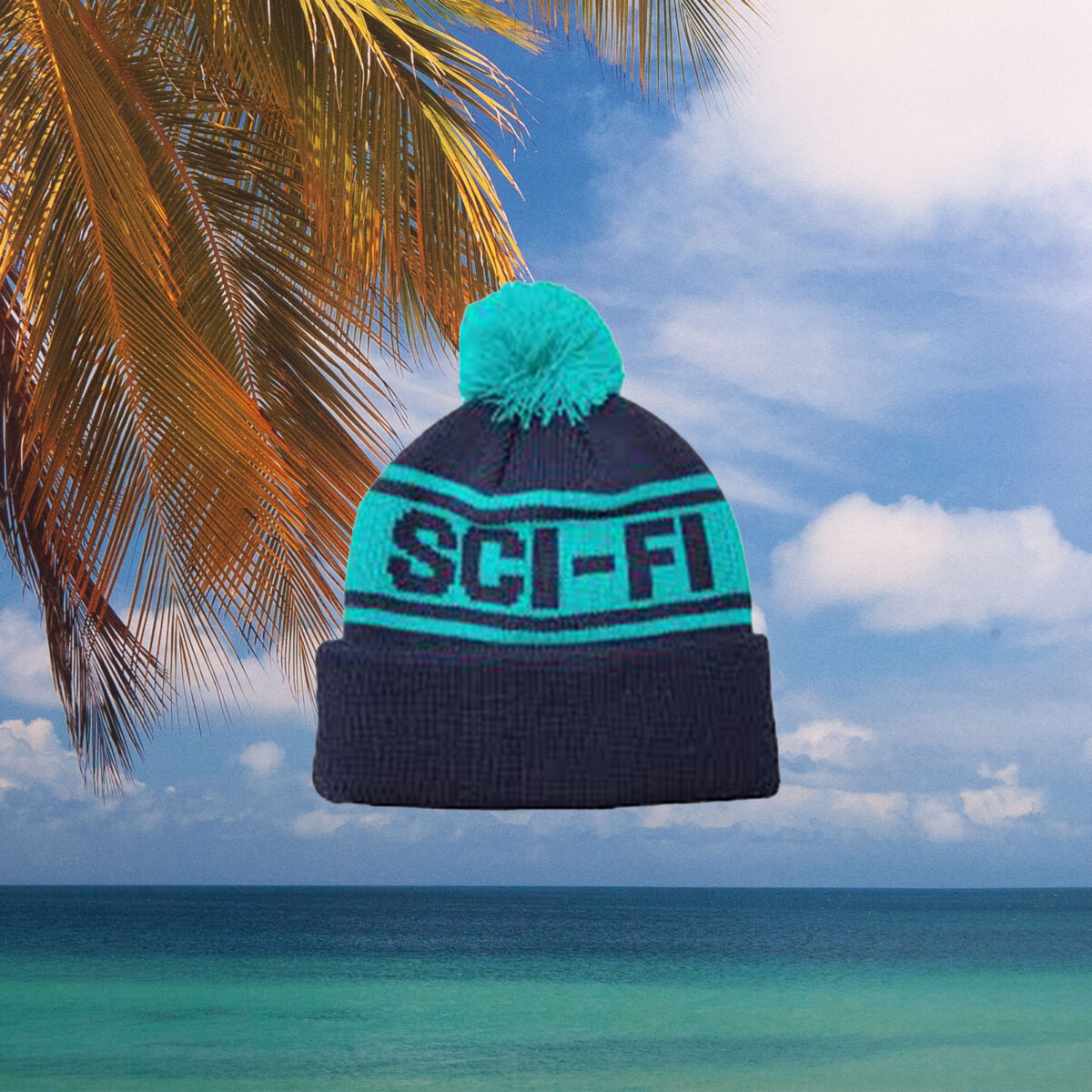 Sci-Fi Fantasy - Sci-Fi Pom Beanie - Navy / Jade