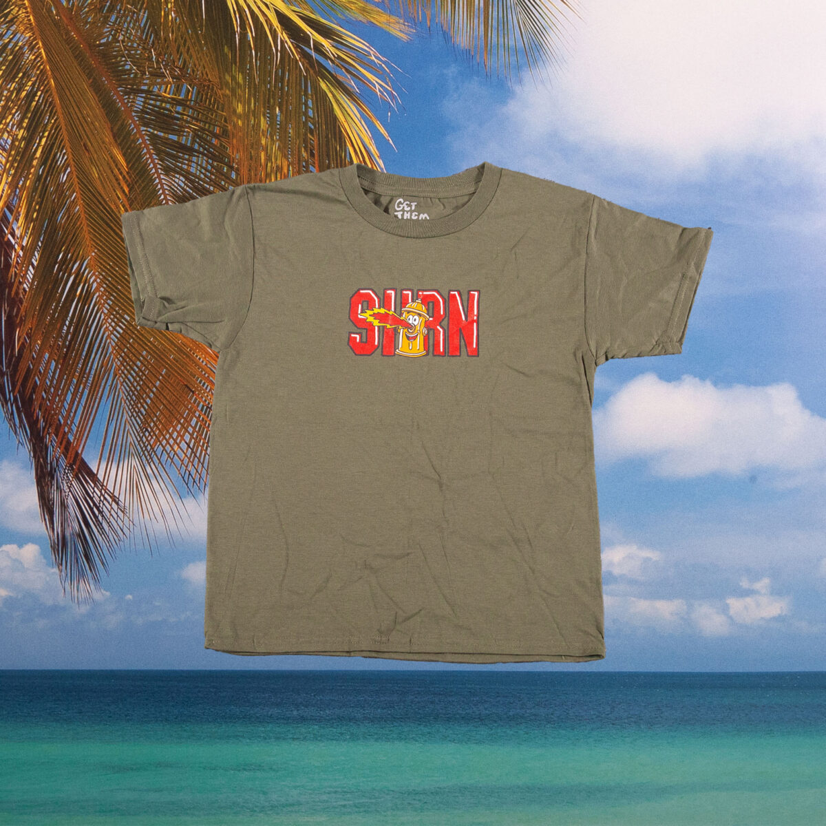 Get Them Kids Rollin - Hydrant Kids T-Shirt - Military Green