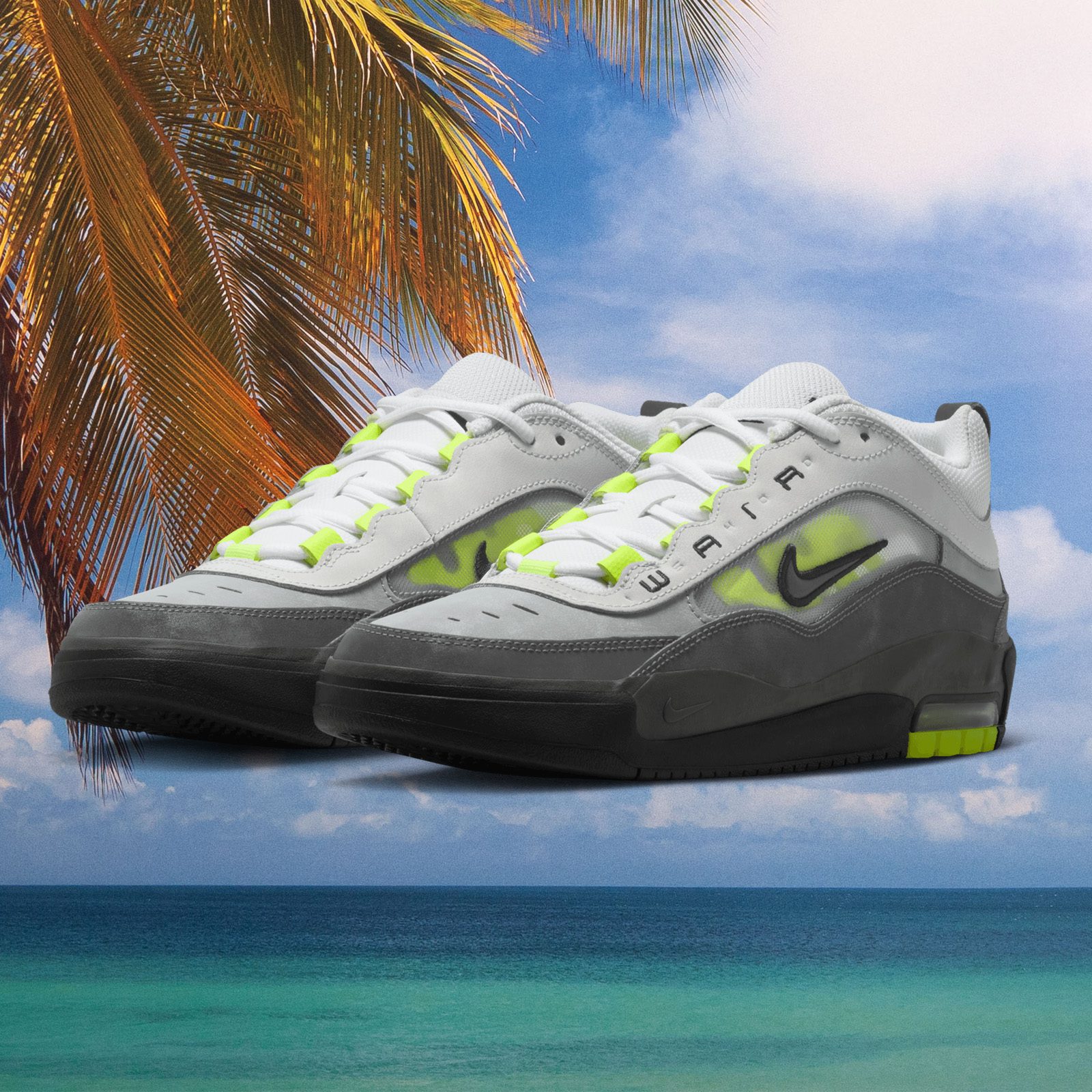 Nike SB - Air Max Ishod - Black / Neon Yellow - Anthracite - LT Graphite
