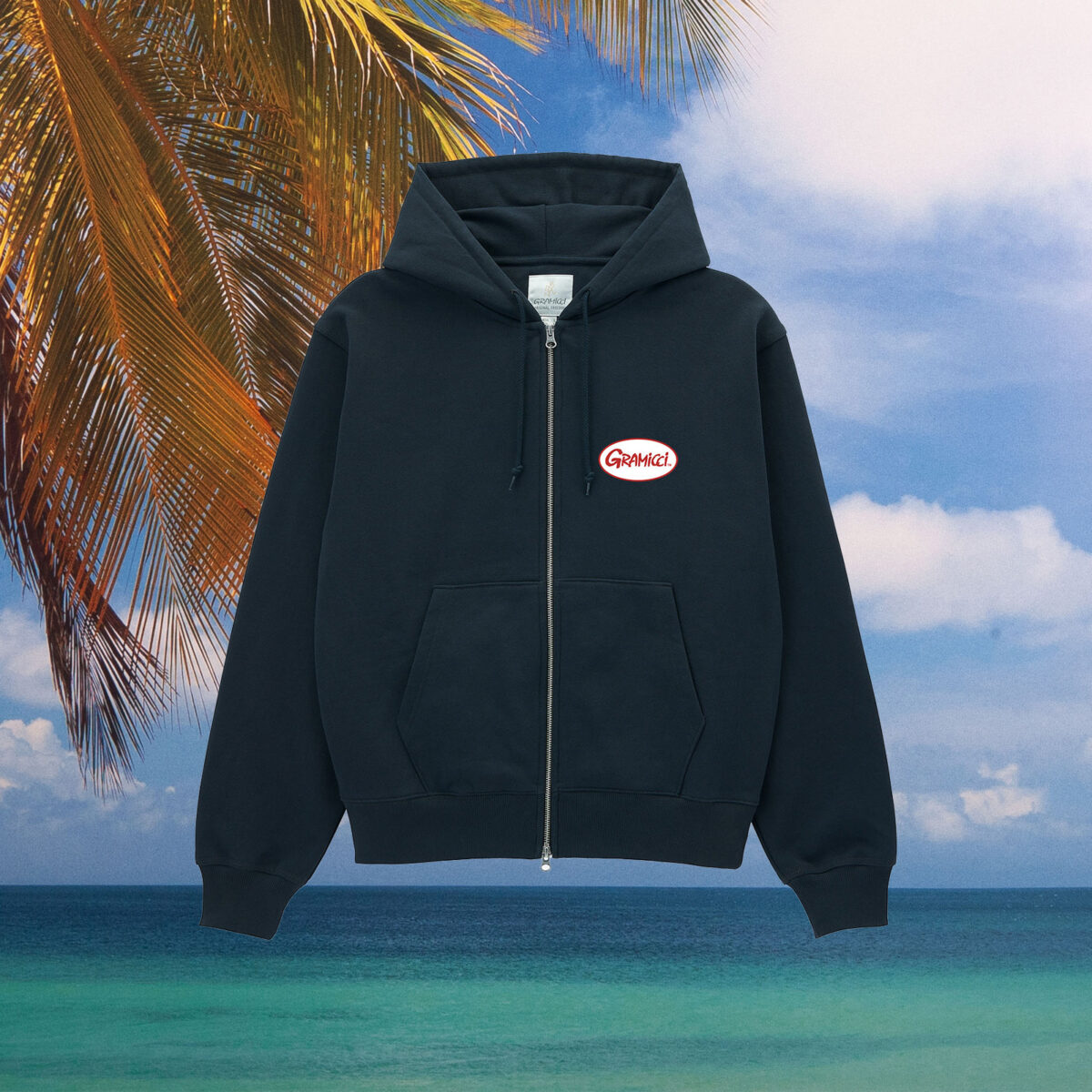 Gramicci - Oval Patch Zip Hooded Sweatshirt - Vintage Black