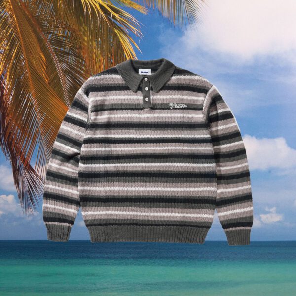Butter Goods - Ombre Stripe Knit Sweater - Black