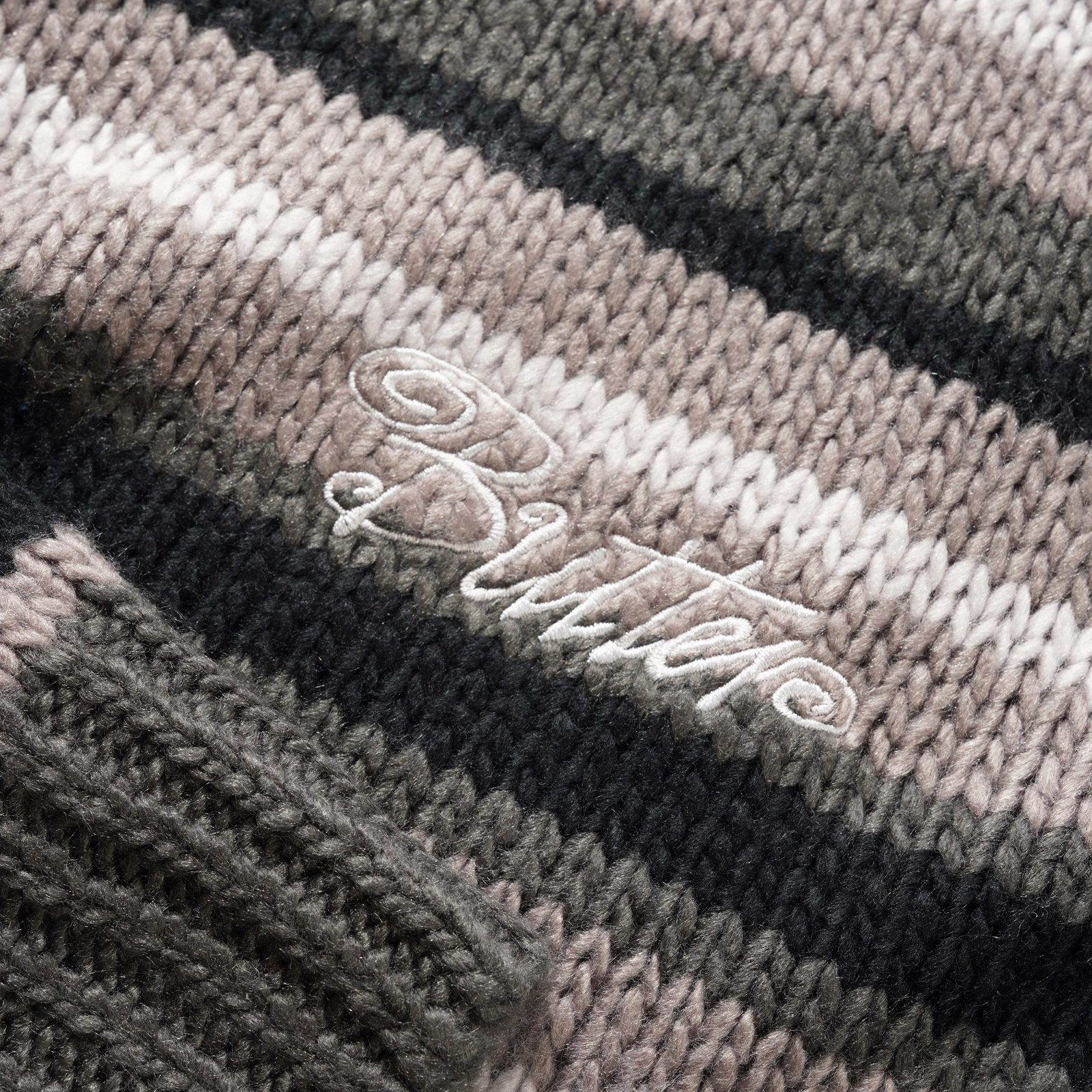 Butter Goods - Ombre Stripe Knit Sweater - Black