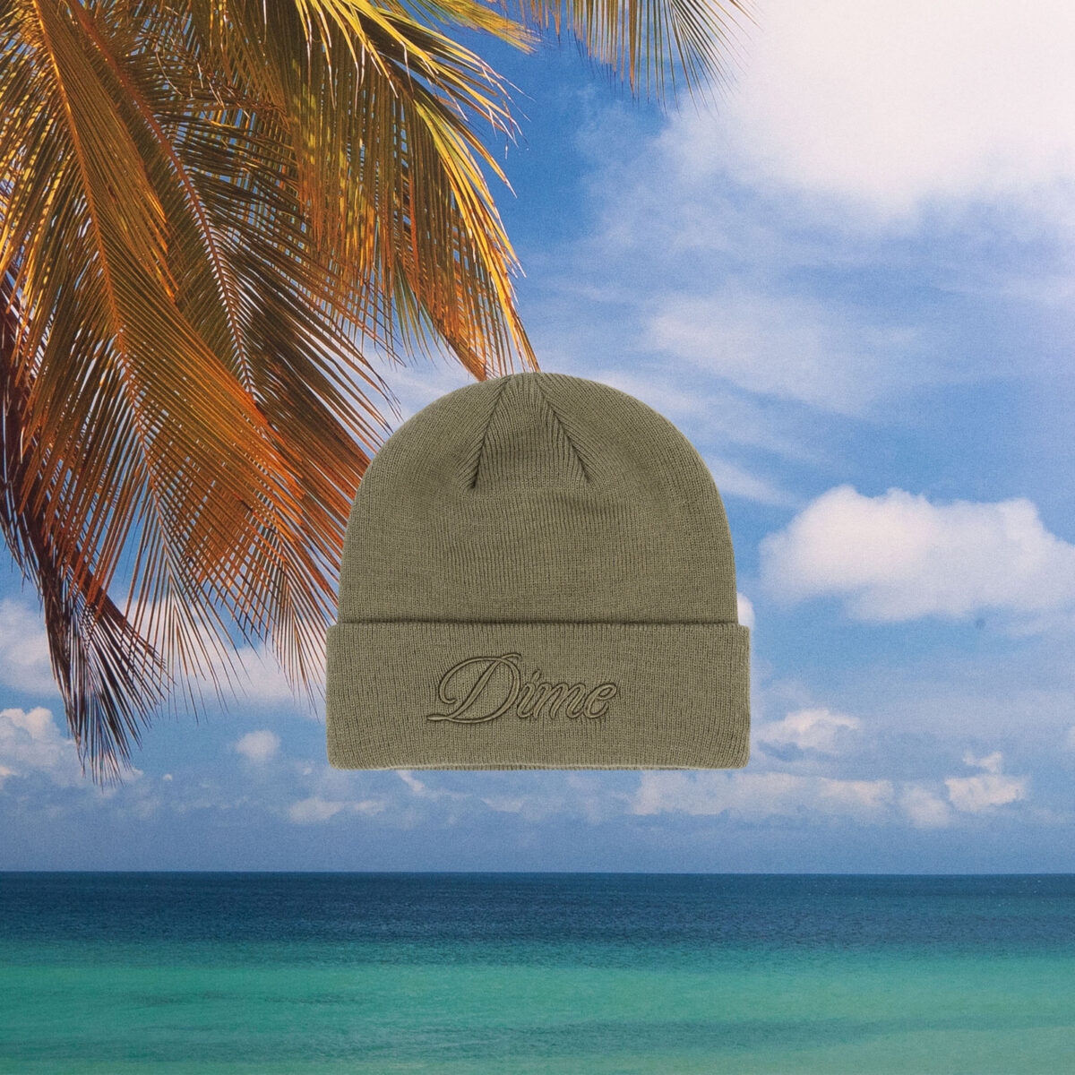 Dime MTL - Cursive Beanie - Military Green