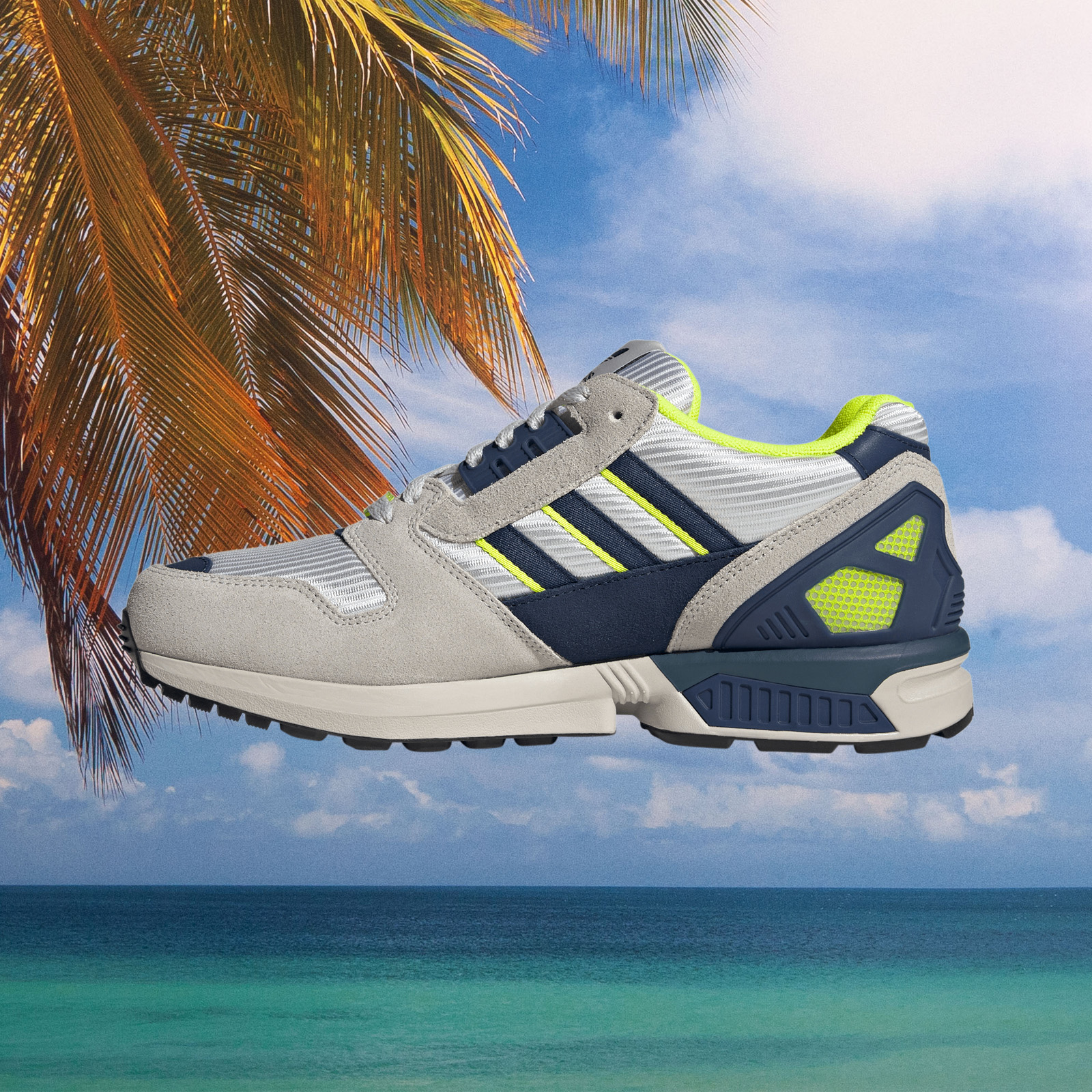 adidas - ZX 8000 - White / Dark Blue / Grey