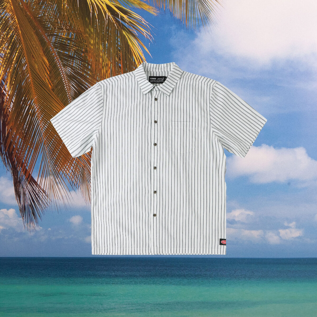 Former - Reynolds Stripe S/S Shirt - Bone
