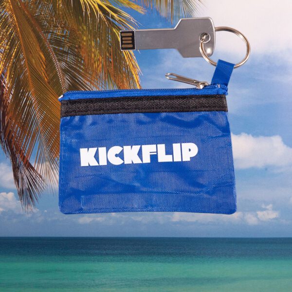 Get Them Kids Rollin - Kickflip Key Wallet - Blue