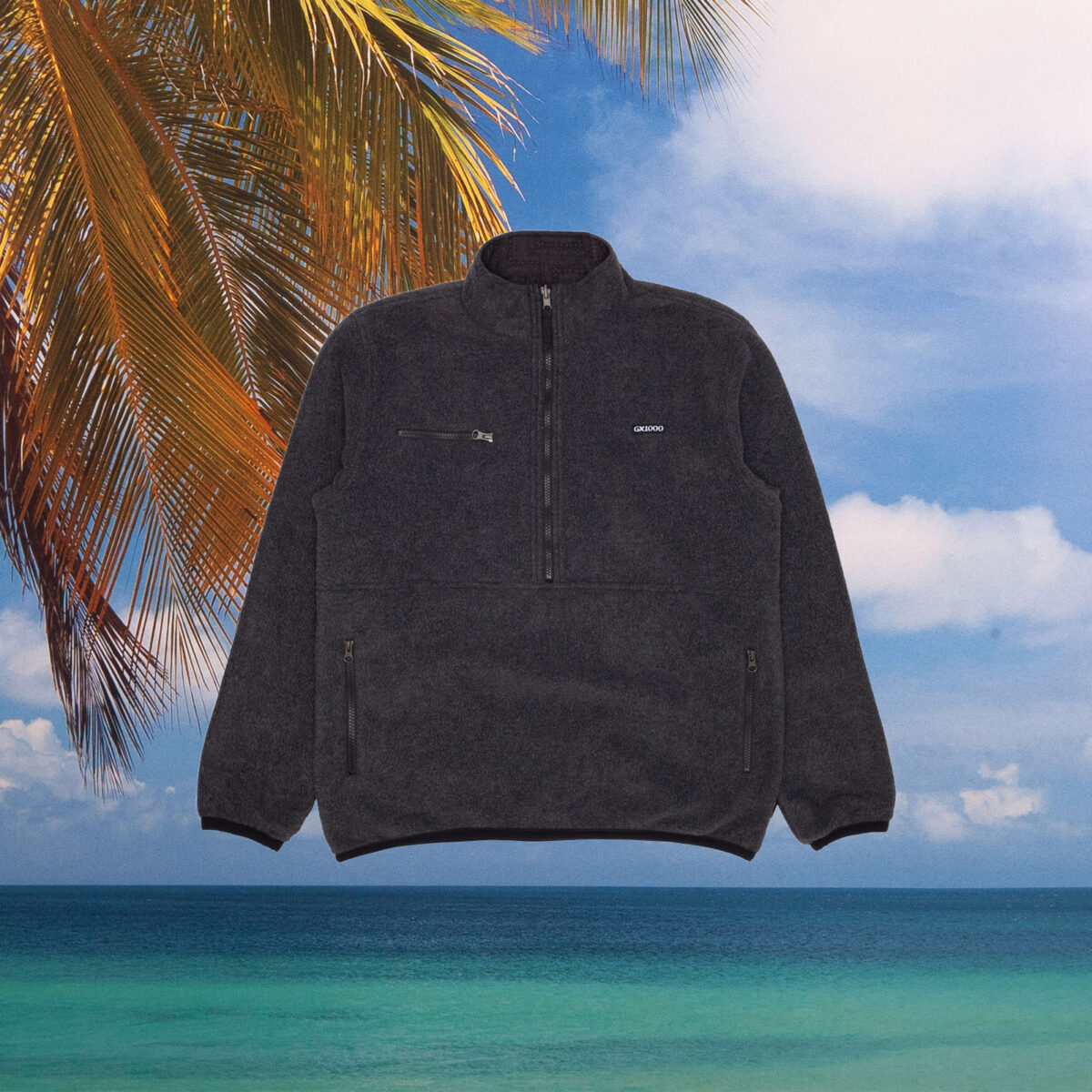 GX1000 - Reversible Polar Fleece Jacket - Black at SooHotRightNow 