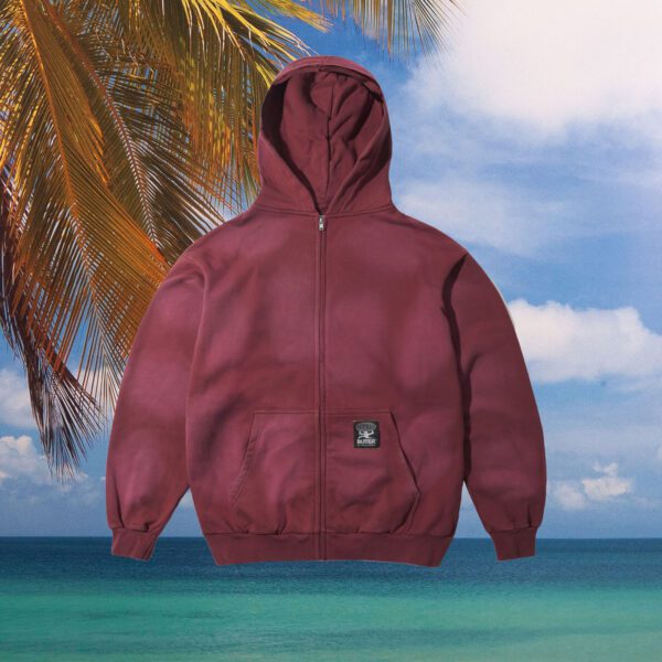 Butter Goods - Garage Zip-Thru Hoodie - Faded Burgundy