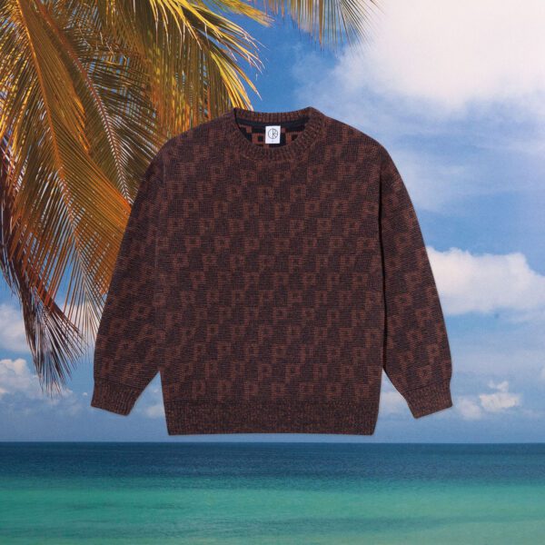 Polar Skate Co. - George Sweater - P Pattern - Navy / Orange