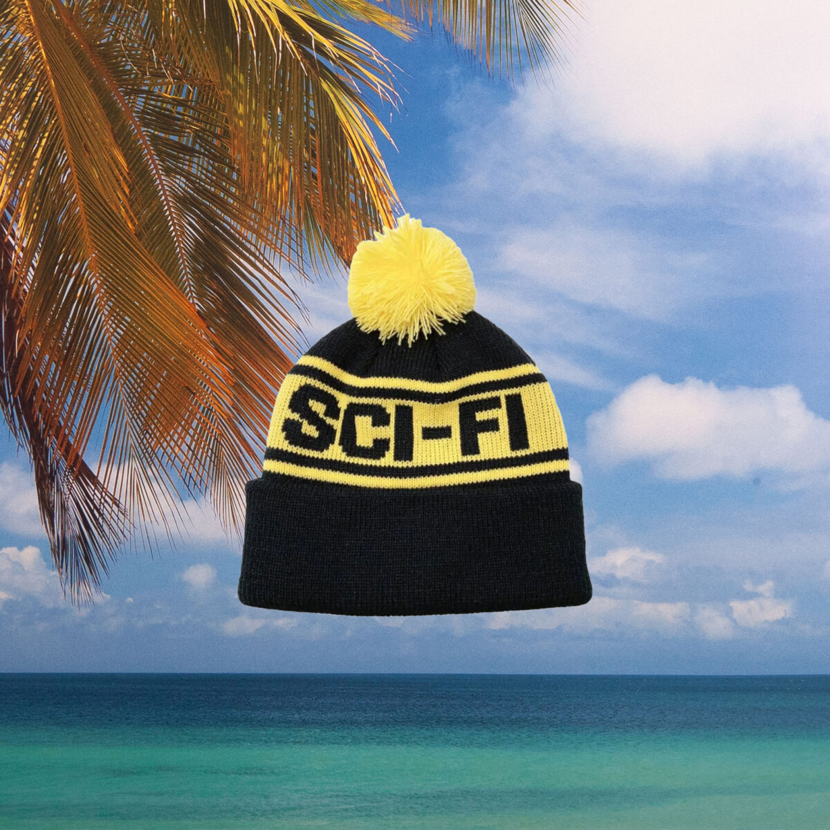 Sci-Fi Fantasy - Sci-Fi Pom Beanie - Black / Yellow