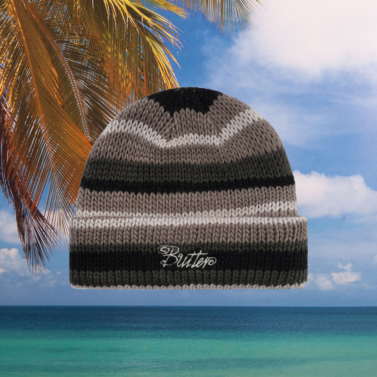 Butter Goods - Ombre Stripe Knit Beanie - Black