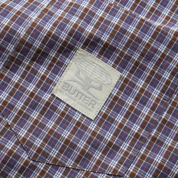 Butter Goods - Equipment S/S Shirt - Navy / Brown