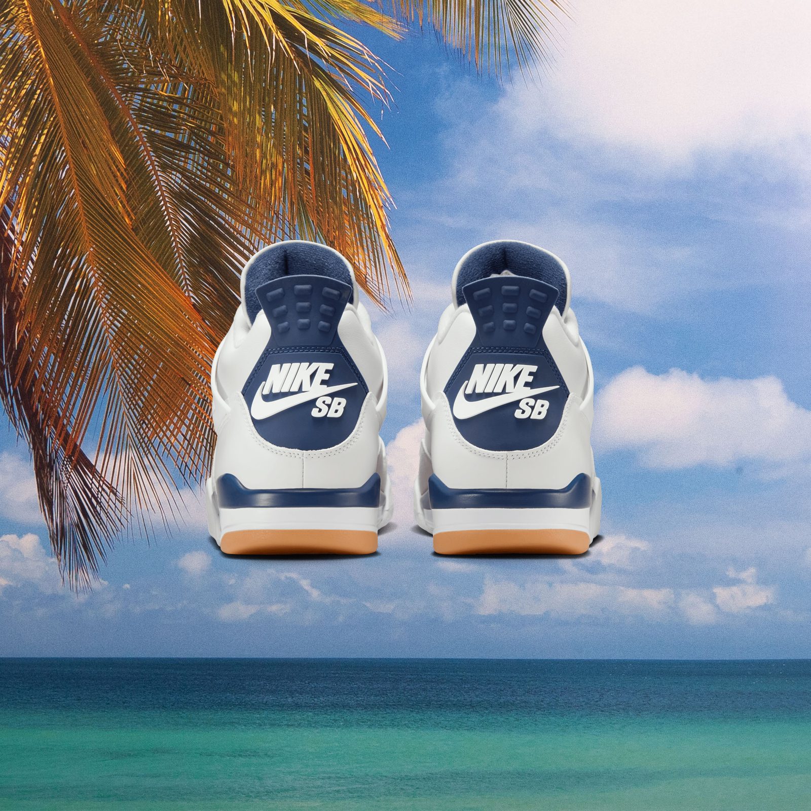 Nike SB Air Jordan IV Summit White White-Navy-Neutral Grey