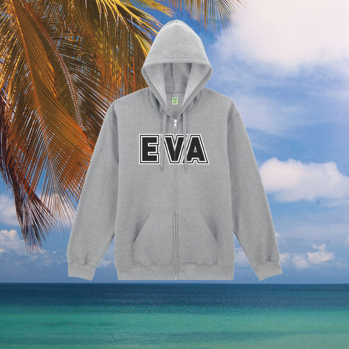 EVA - Army Zip Hoodie - Heather Grey
