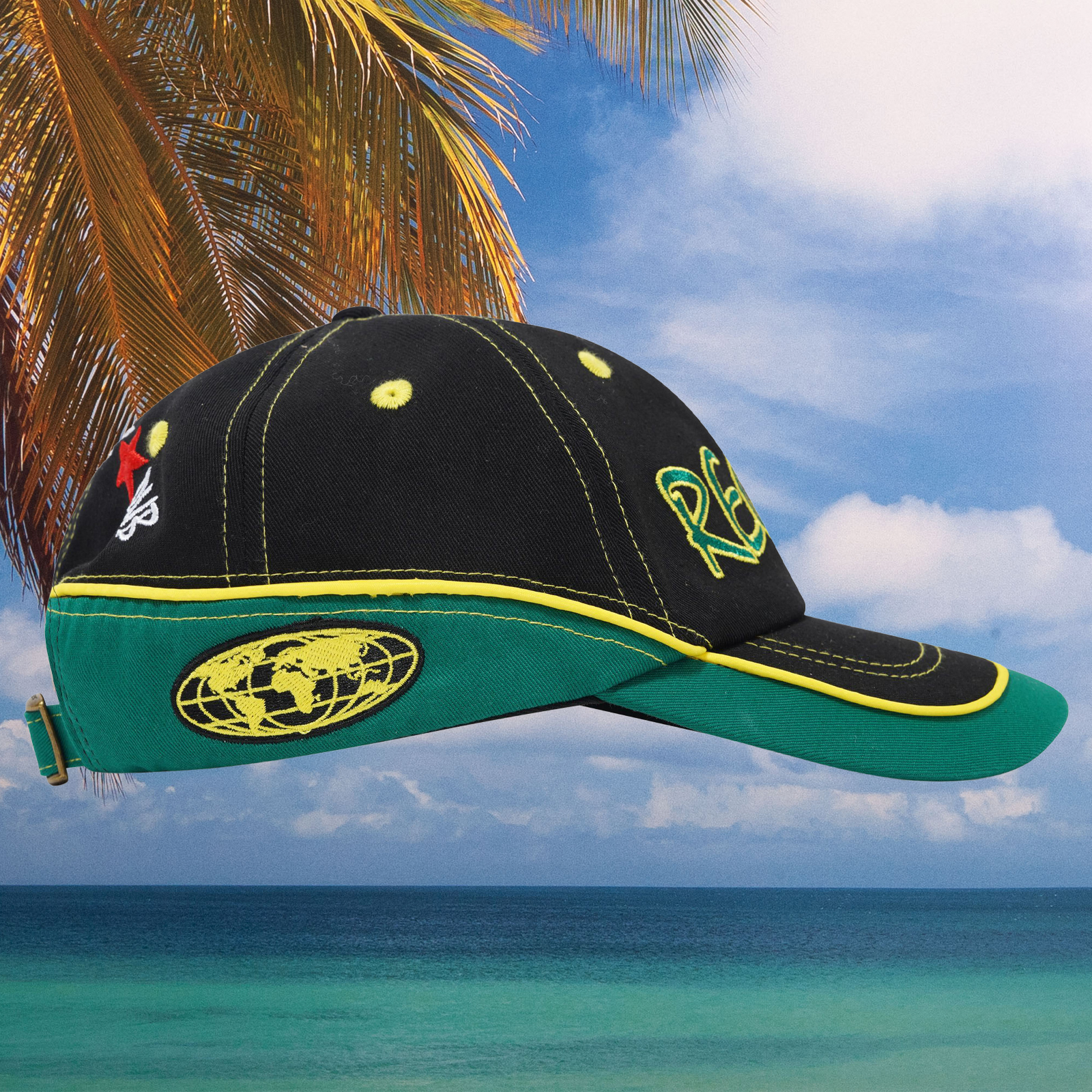 Butter Goods - Dub 6 Panel Cap - Black / Green