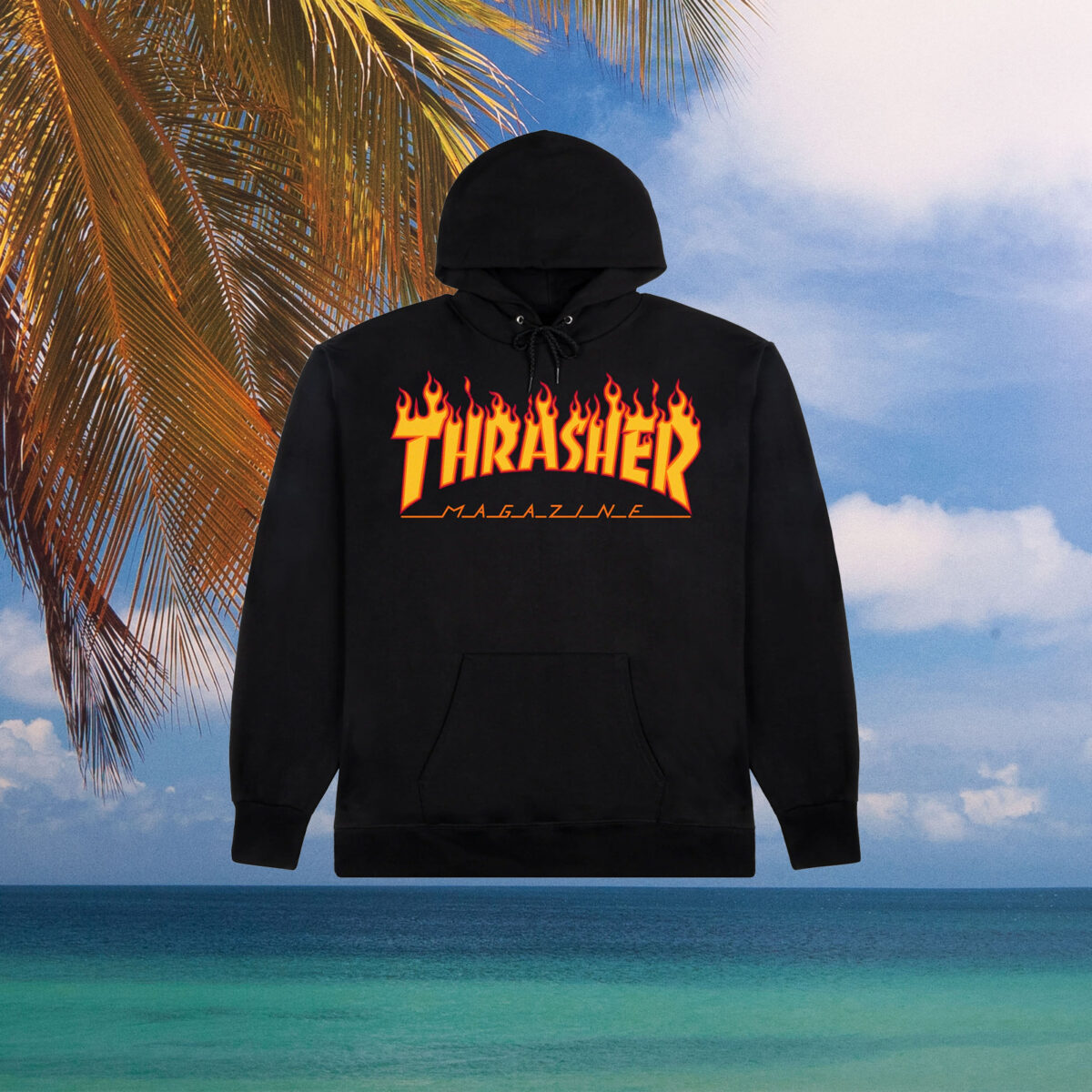 Thrasher Magazine - Flame Kids Hoodie - Black