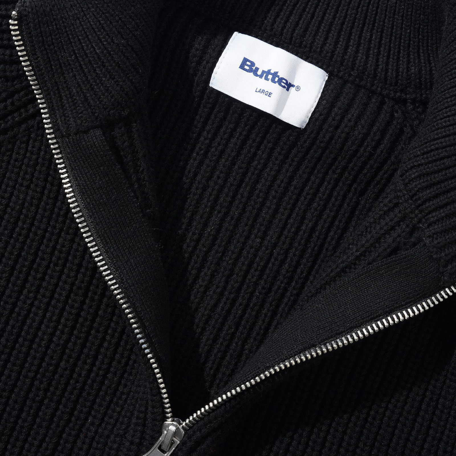 Butter Goods - Daniel Johnston "Dragon" Knit Zip-Thru Sweater - Black