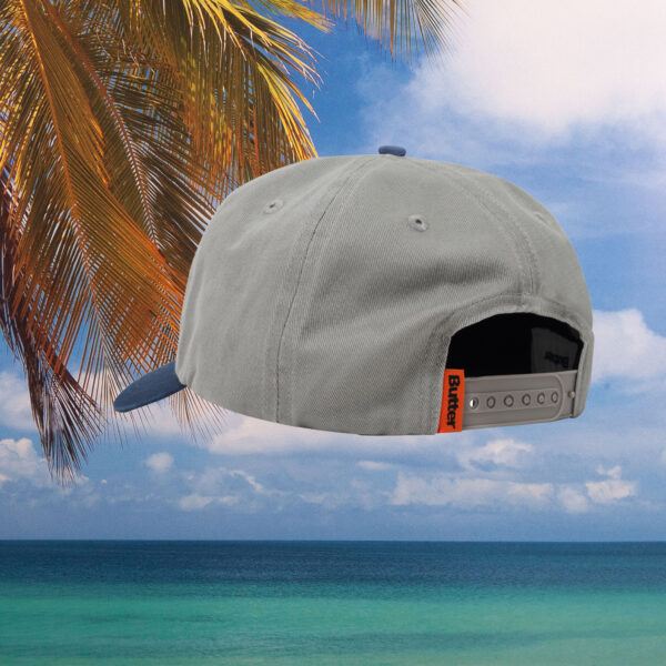 Butter Goods - Tide 5 Panel Cap - Washed Grey / Navy