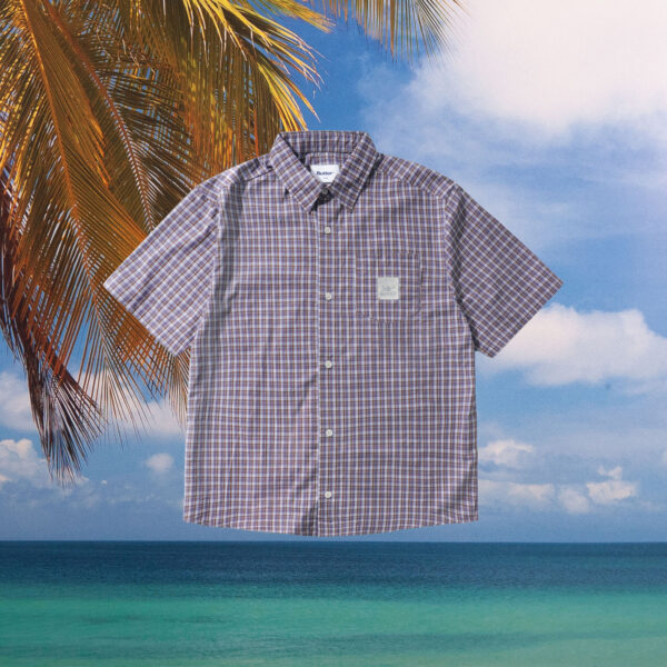 Butter Goods - Equipment S/S Shirt - Navy / Brown
