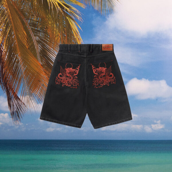 Butter Goods - Dragon Denim Shorts - Washed Black