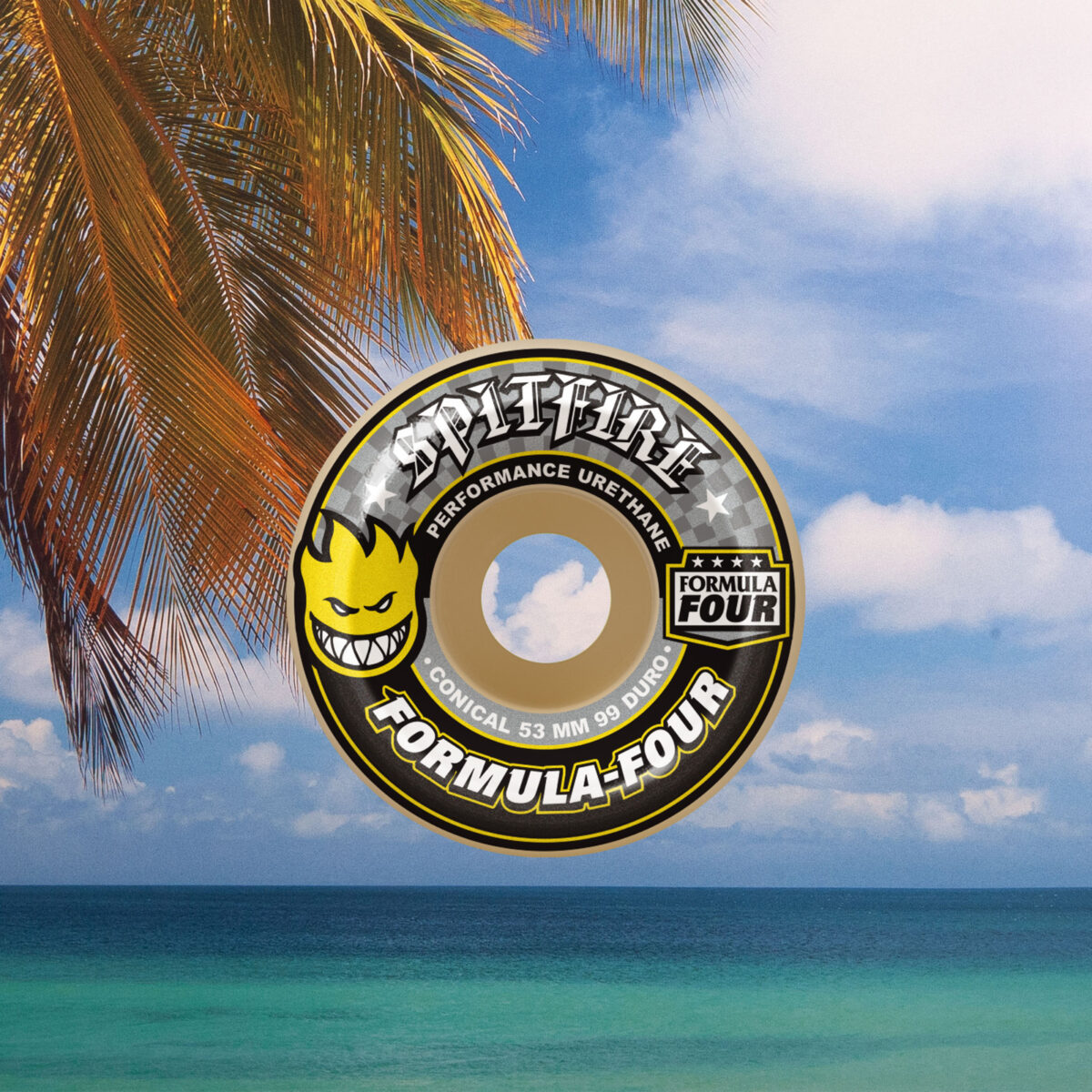 Spitfire Wheels - Formula Four - Conical Yellow - Wheels - 99A - 53mm / 54mm / 56mm