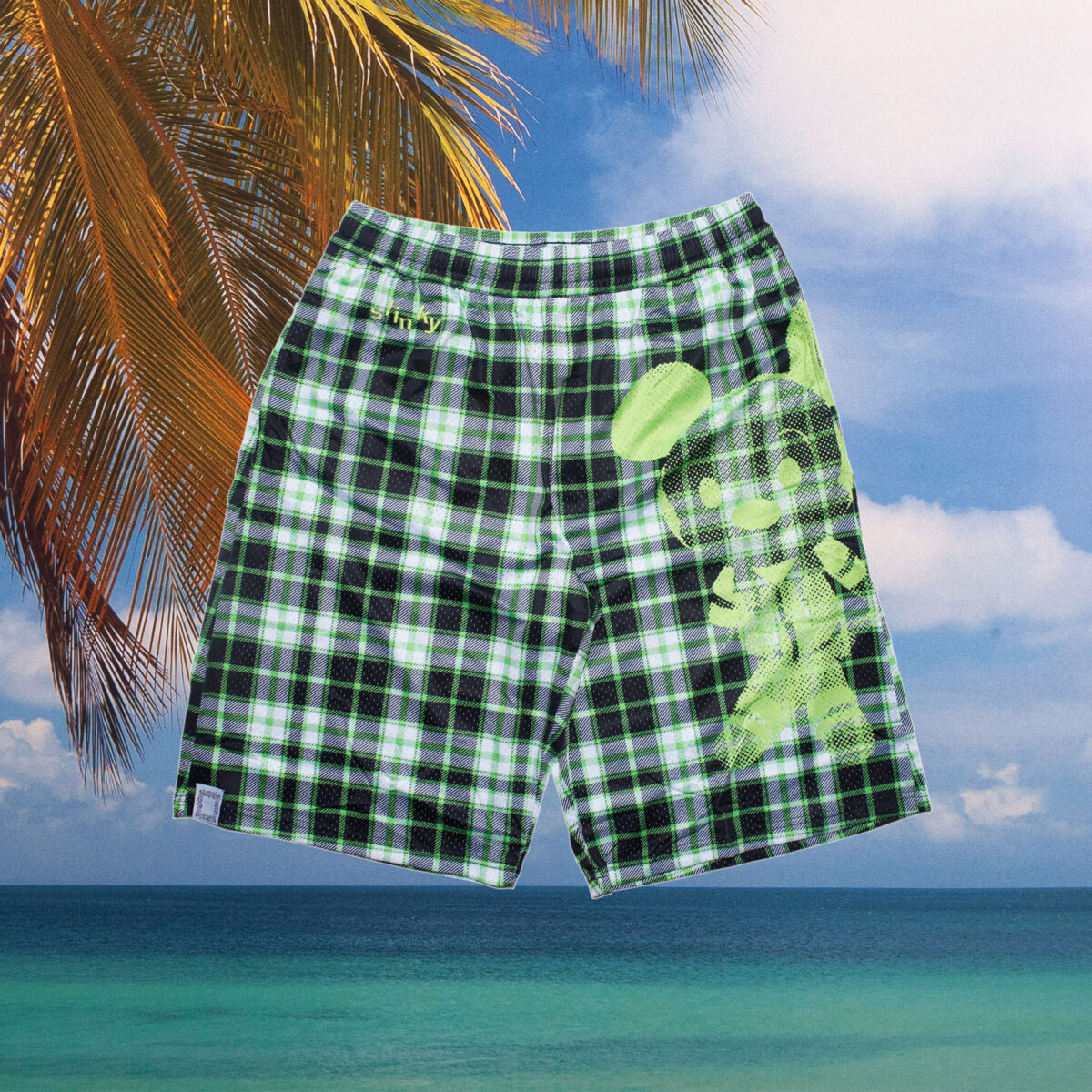 Slinky - Mouse Mesh Short - Green Plaid