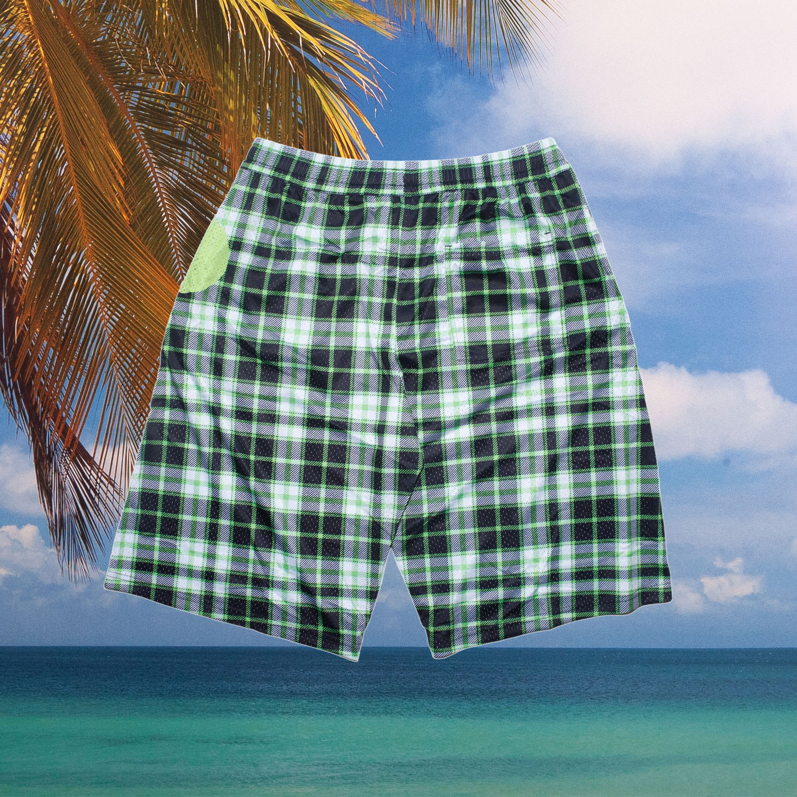 Slinky - Mouse Mesh Short - Green Plaid