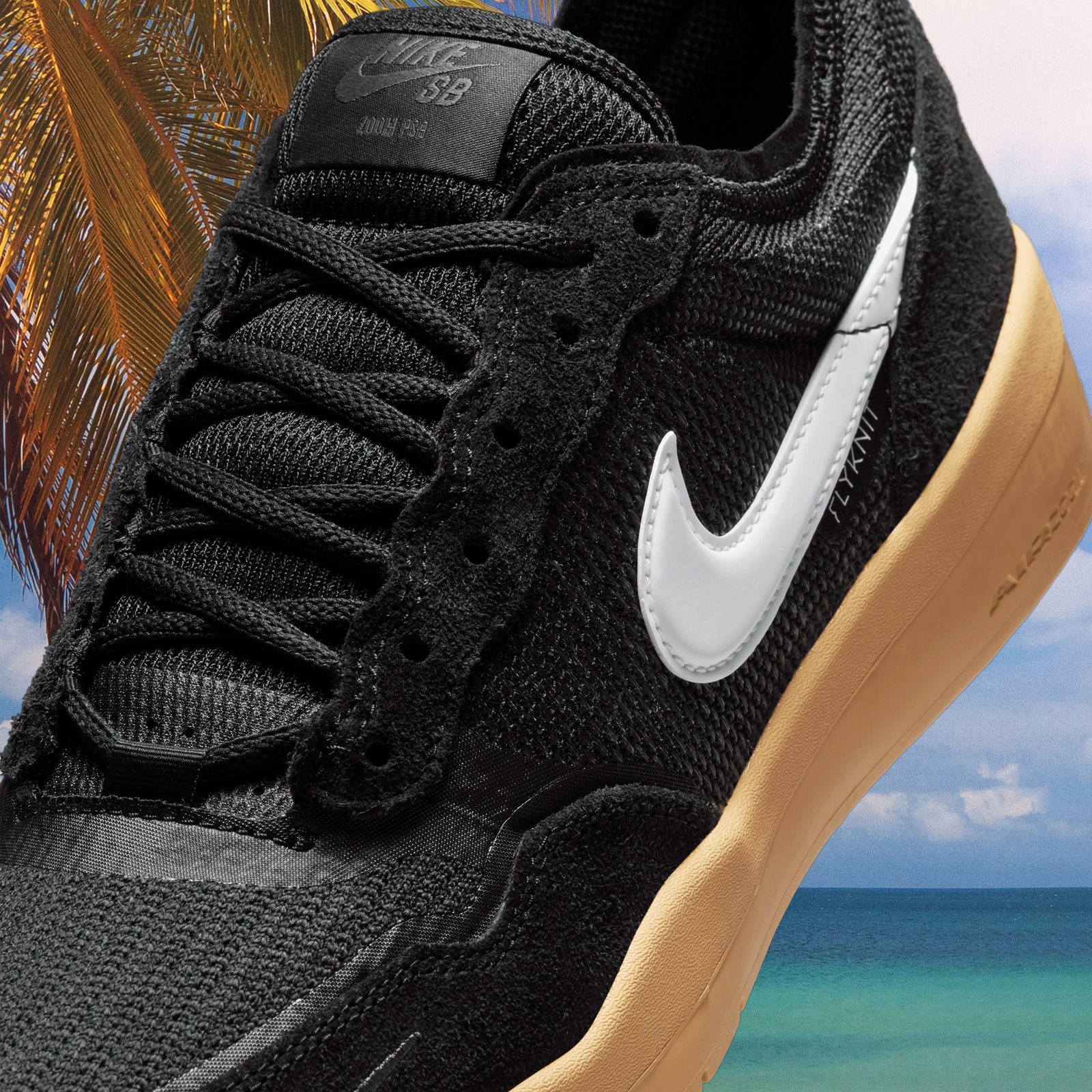 Nike SB - PS8 - Black / White - Anthracite - Gum Yellow at