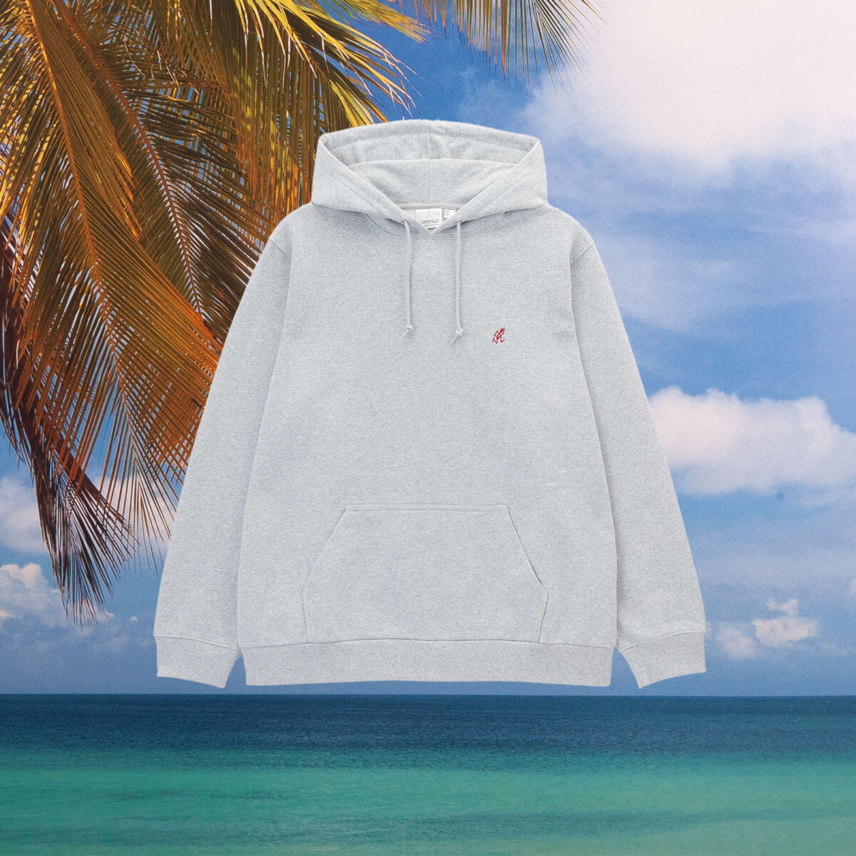Gramicci - One Point Hooded Sweatshirt - Heather Grey