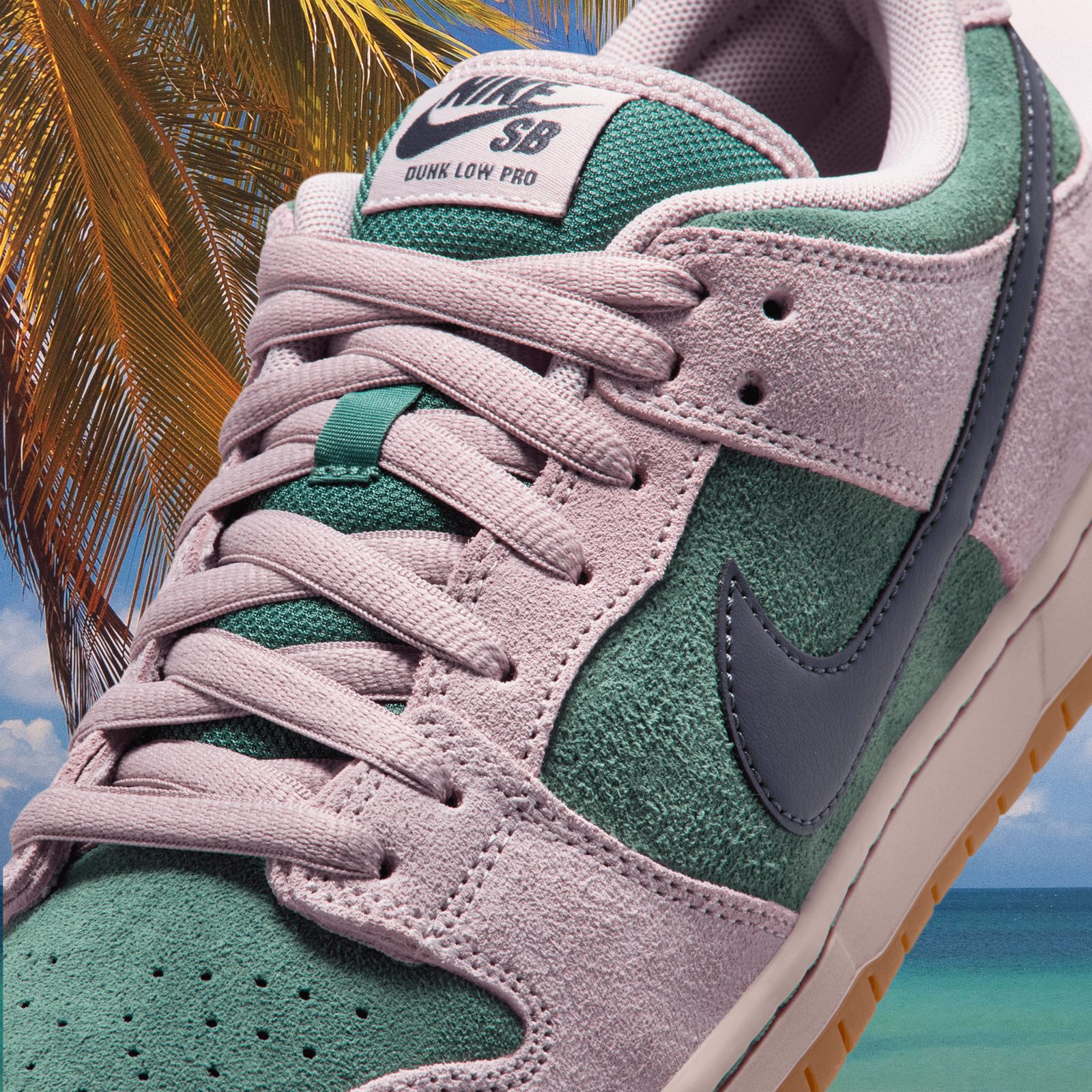 Nike SB - Dunk Low Pro - Mineral Slate / Dark Raisin - Particle Rose
