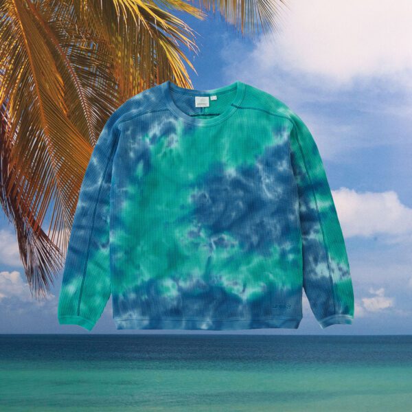 Gramicci - Waffle Crew - Turquoise Tie-Dye