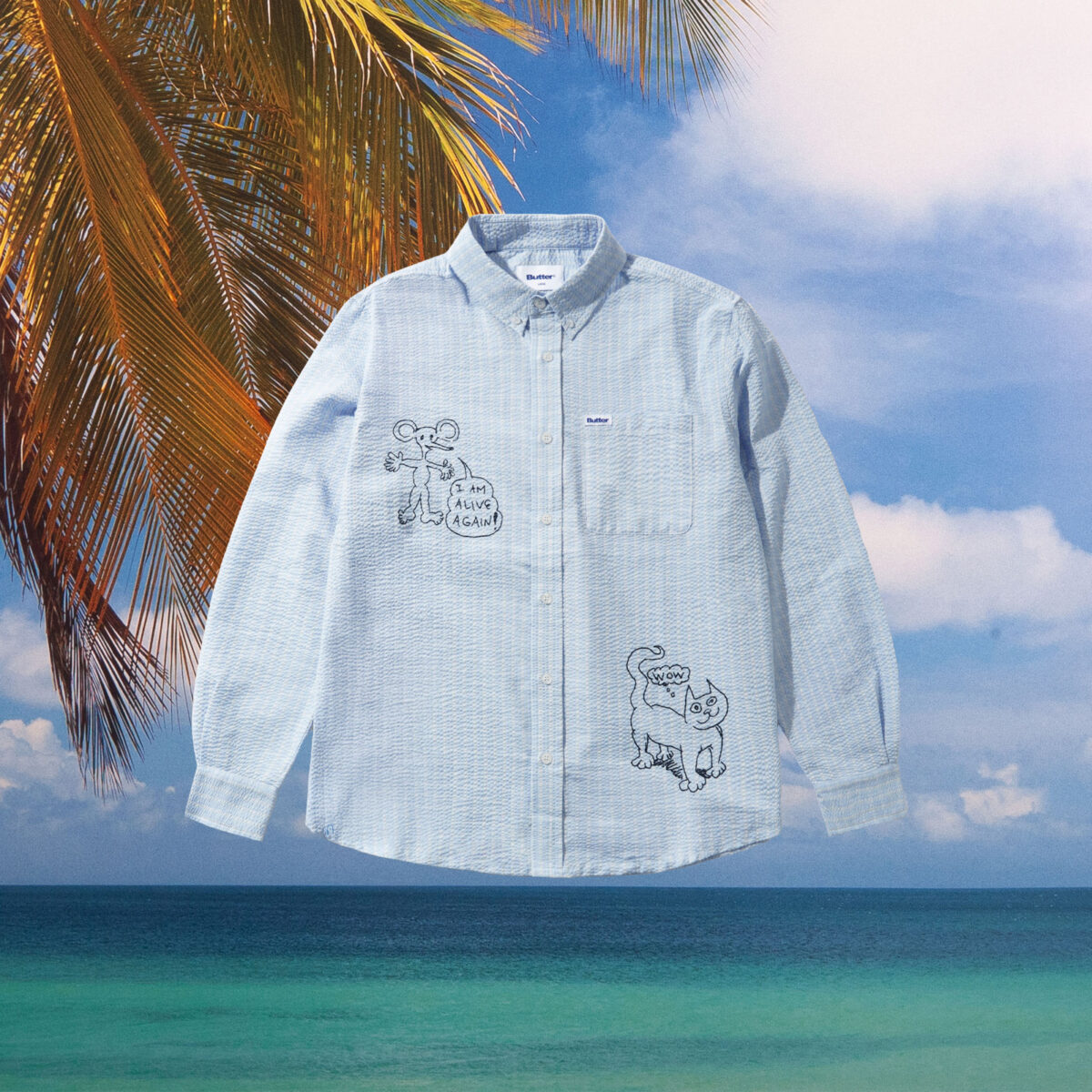 Butter Goods - Daniel Johnston "Alive Again" Shirt - Light Blue