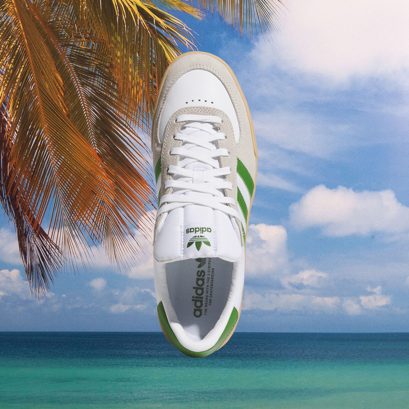 adidas - Glenburn - Cloud White / Crew Green / Gum