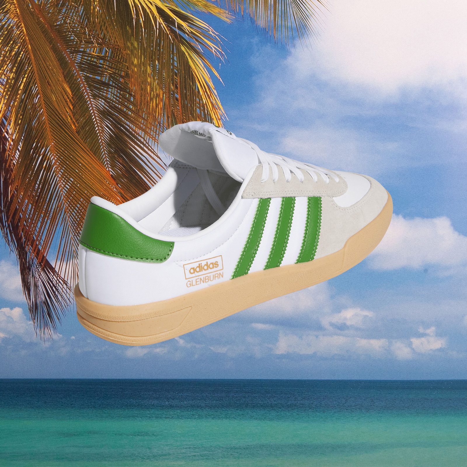 adidas - Glenburn - Cloud White / Crew Green / Gum