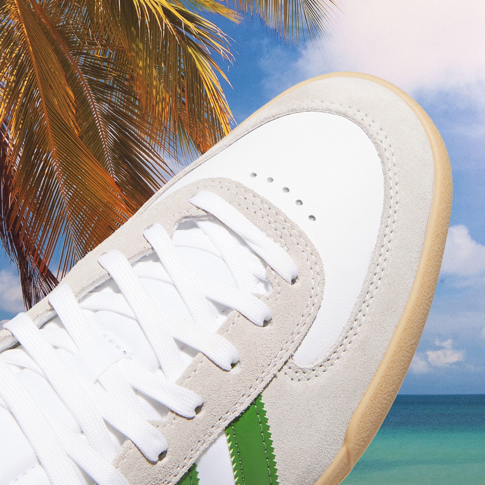 adidas - Glenburn - Cloud White / Crew Green / Gum