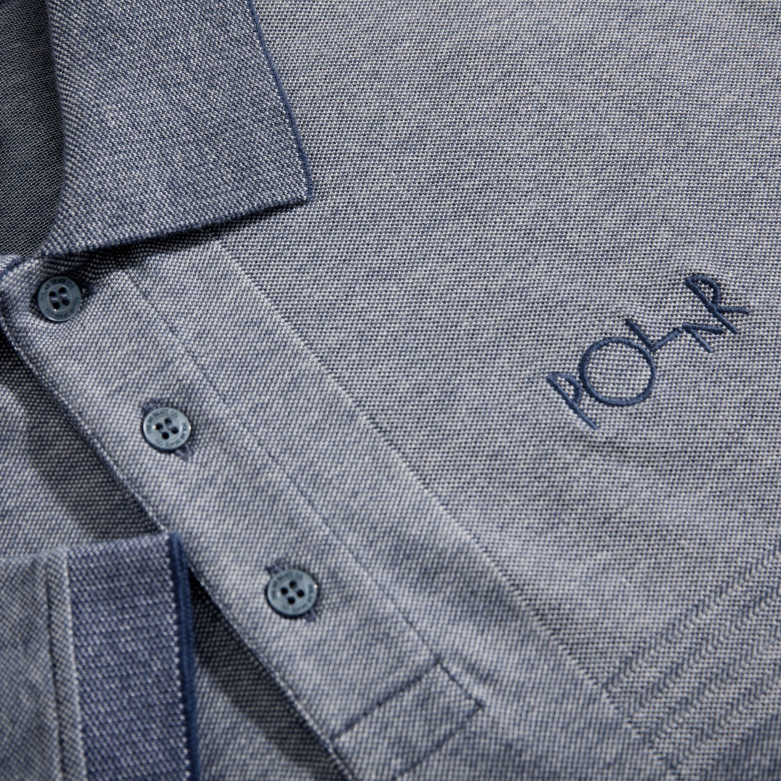 Polar Skate Co. - Surf Polo Shirt - Pique - Heather Blue