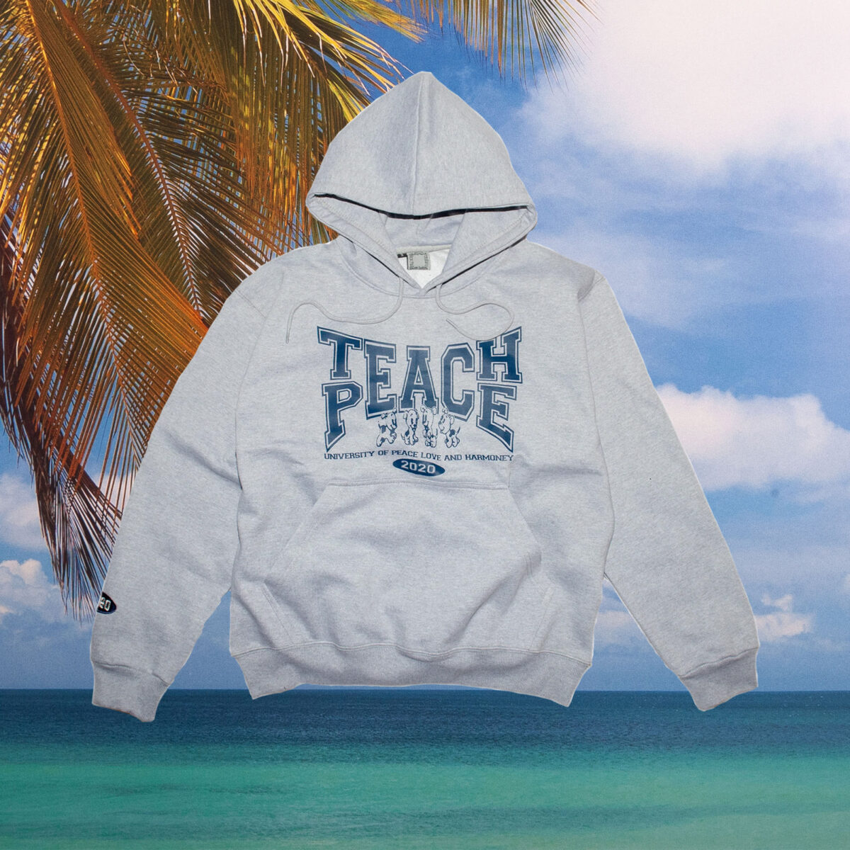 Slinky - Teach Peace Hoodie - Grey