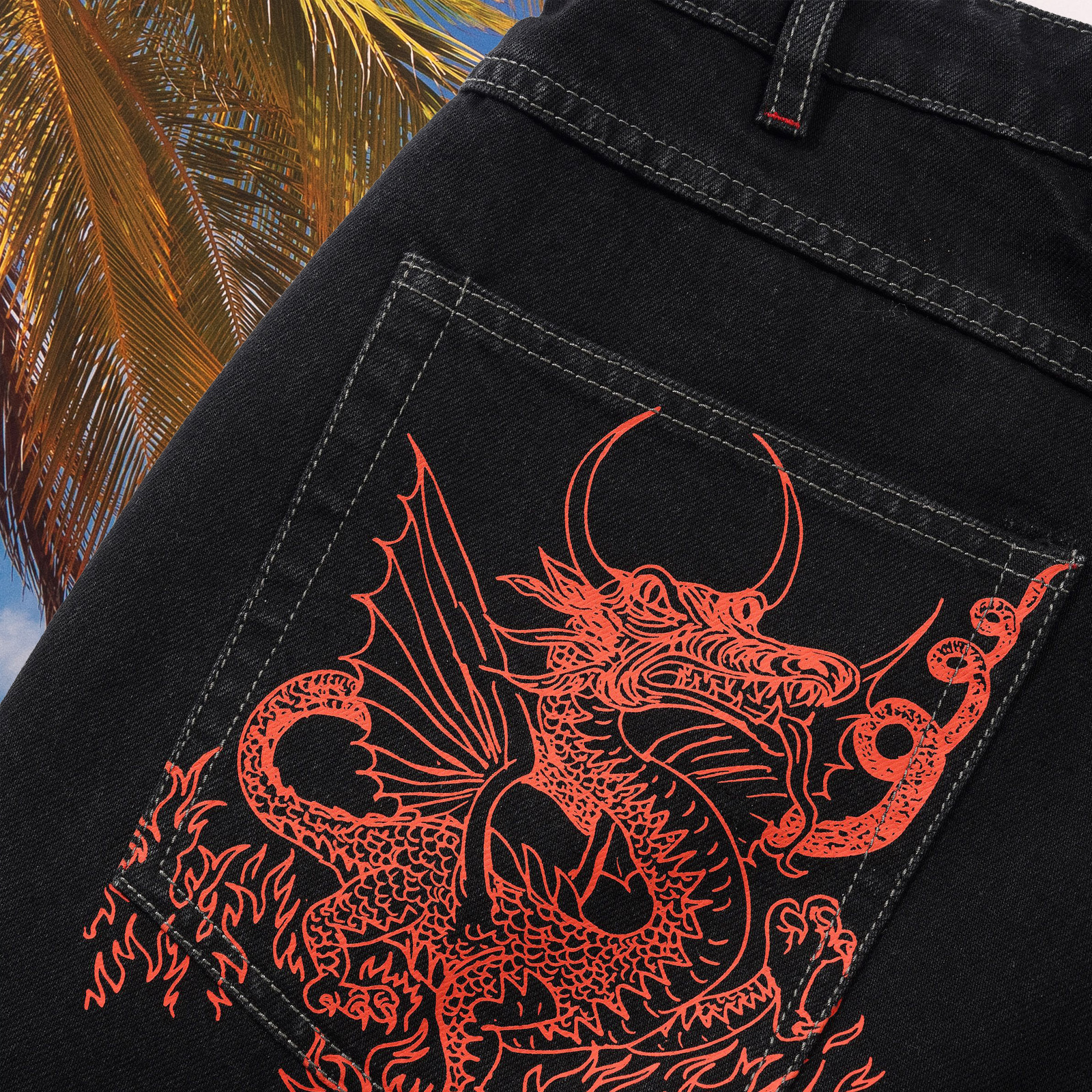 Butter Goods - Dragon Denim Shorts - Washed Black